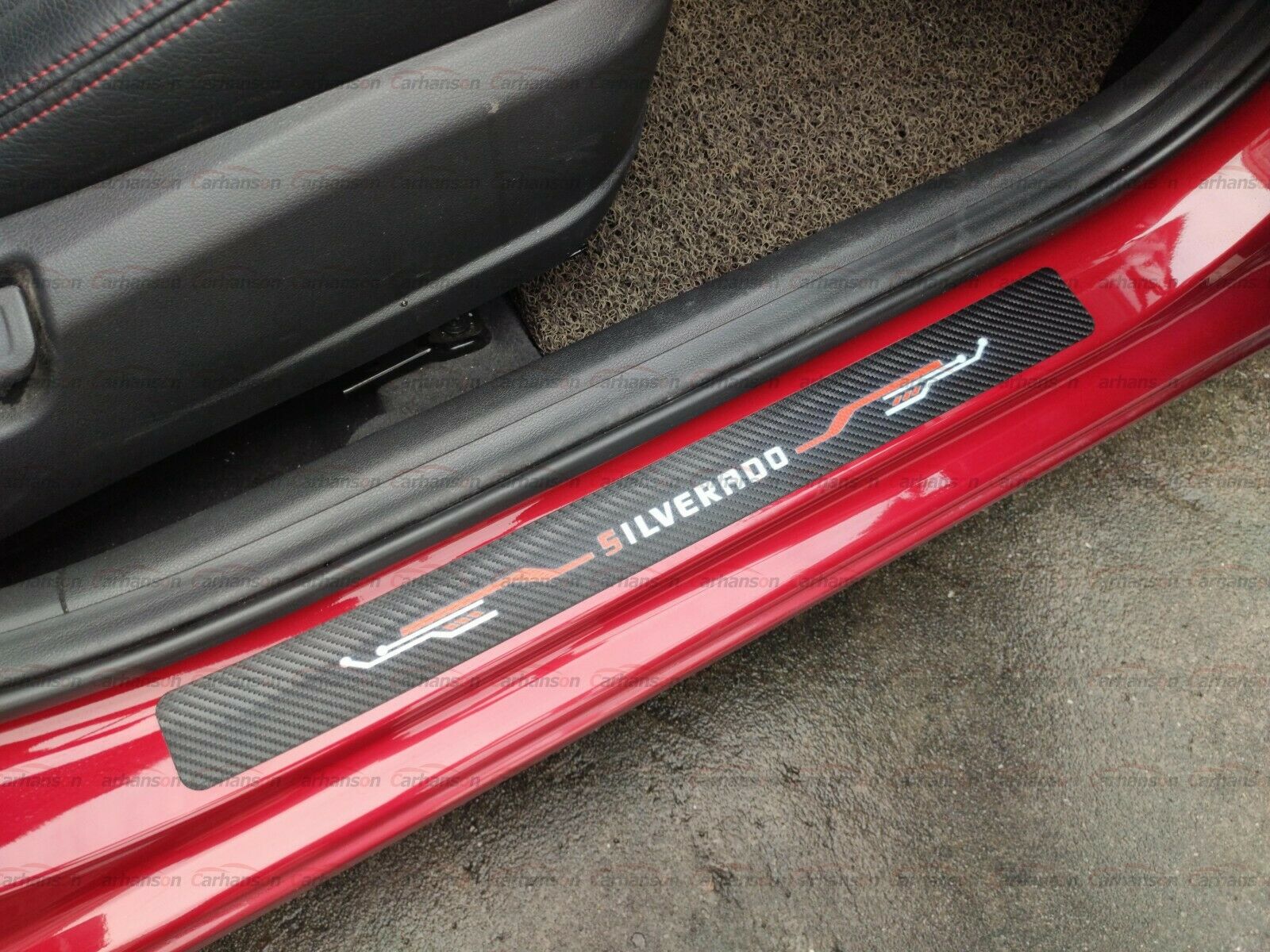 For Chevrolet Silverado Car Accessories Door Sill Cover Sticker